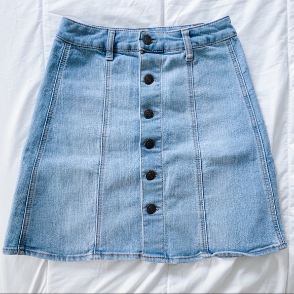 Mission light wash denim skirt - Picture 2 of 7